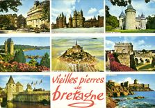 POSTAL MODERNA las piedras de Vieilles de Bretana Saint SErvan esmaltan el mMalo santo Dinan Fougeres