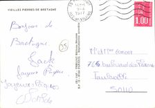POSTAL MODERNA las piedras de Vieilles de Bretana Saint SErvan esmaltan el mMalo santo Dinan Fougeres