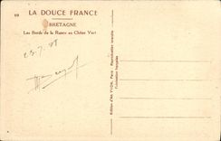 Bordes de Bretana de la POSTAL de la VENDIMIA de rancio con el roble de encina