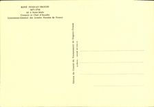 La POSTAL Rene Duguay Trouin de la VENDIMIA no tiene Saint el corsario de Malo y principal escuadrilla de D