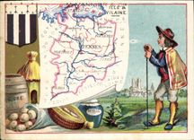Chromo Ille et Vilaine Magasins Vannier Rue des Cordeliers et Rue des Jacobins Poitiers