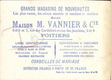 Chromo Ille et Vilaine Magasins Vannier Rue des Cordeliers et Rue des Jacobins Poitiers