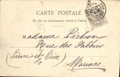 POSTAL Chateauneuf D Ille y Vilaine de la VENDIMIA el castillo del monton bajo