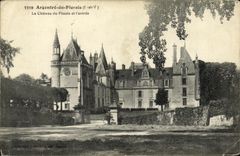 CPA Argentre du Plessis Le Chateau du Plessis et l entree