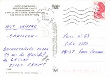 POSTAL MODERNA Baguer Pican las cabanas del pais en el borde de L charca cierra el sitio para acampar del roble antiguo