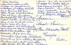 La POSTAL Baguer Morvan de la VENDIMIA pone L iglesia a la izquierda el ayuntamiento