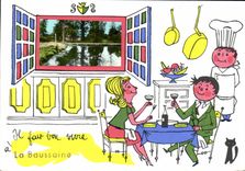 POSTAL MODERNA cocineros de Baussaine