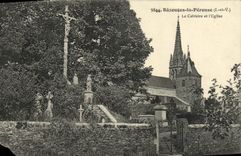 POSTAL Bazouges Perugia de la VENDIMIA el martirio y el L iglesia