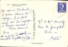 VINTAGE POSTCARD Becherel Souvenir
