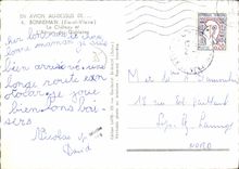 POSTAL MODERNA buena mano el castillo y el L sanatorio de Diablaires