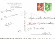 POSTAL MODERNA Bonnemain el castillo y el L sanatorio de Diablaires