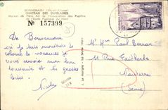 Castillo de Bonnemain de la POSTAL de la VENDIMIA de la casa de Diablaires de al aire libre de L asociacion de las pupilas de L escuela pública del norte