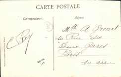 La POSTAL de la VENDIMIA los bordes de rancio tiene borde del barco de alta velocidad de Dinardaises de las motoras