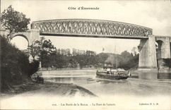 Bordes de la POSTAL de la VENDIMIA de rancio el puente del barco de Lessart