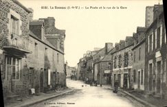 POSTAL Boussac de la VENDIMIA la oficina de correos y la calle de la estacion