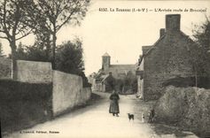 CPA La Boussac L arrivee route de Broualan