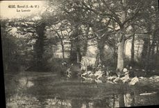 POSTAL Bovel de la VENDIMIA la TAPA de Lanvadieres de la lavanderia automatica