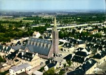 POSTAL MODERNA Bruz el aire visto de centro L iglesia