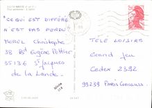 POSTAL MODERNA Bruz el aire visto de centro L iglesia