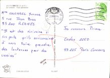 POSTAL MODERNA Bruz el aire visto de centro