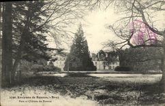 Alrededores de Bruz de la POSTAL de la VENDIMIA del parque de Rennes y del castillo de Blossac