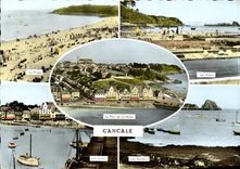 MODERN CARD Cancale the beach the parks Oysters hotels rocehrs