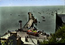 MODERN CARD Cancale Centers the Mole the Port Boats