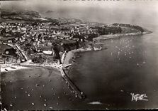MODERN CARD Cancale Seen air the port the swell the beach of Port Sea towards the point of Grouin