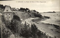 VINTAGE POSTCARD Cancale the Point of Hock and L Duguesclin Hotel