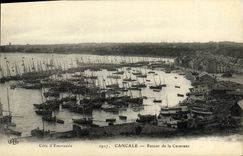 VINTAGE POSTCARD Cancale Return of the Caravan Boats