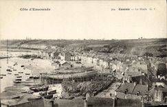 VINTAGE POSTCARD Cancale the Swell Boats