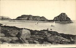 VINTAGE POSTCARD Cancale the Rock of Cancale
