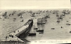 CPA Cancale Le Depart de la Caravane Baetaux