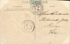 VINTAGE POSTCARD Cancale the Caravan Boats Lighthouse