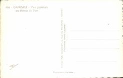 MODERN CARD Cancale View with the top of the Port