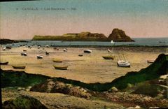 VINTAGE POSTCARD Cancale Rocks
