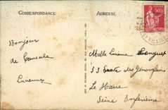 VINTAGE POSTCARD Cancale Rocks