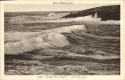 CPA Pointe du Grouln etude de Vagues 