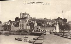 VINTAGE POSTCARD Cancale the Swell Seen from of the Mole
