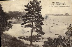 VINTAGE POSTCARD Cancale Splits Extremely of Rimains and Rocher of Cancale