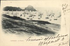 CPA Cancale Le Rocher Bateaux