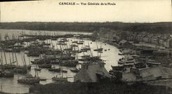 CPA Cancale Vue Generale de la Houle Bateaux