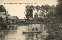 VINTAGE POSTCARD Surroundings of Rennes Cesson the Passage of the Unpleasant one