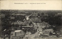 CPA Chateaubourg Panorama du Quartier de la Gare 