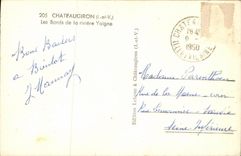 VINTAGE POSTCARD Chateaubourg River banks Yaigne