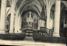 VINTAGE POSTCARD Chatillon In Vendelais L Interior Of L Church