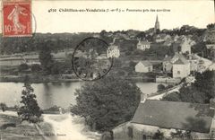 VINTAGE POSTCARD Chatillon In Vendelais Panorama Taken Of the Careers