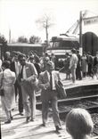 CPM Combourg Samedi 18 mai 1985 Inauguration de la gare renovee cehf de gare Yves Costard Claude pellerin Yves Roux 