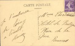 VINTAGE POSTCARD Combourg Frontage of the Castle