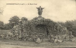 VINTAGE POSTCARD Combourtille the Sacring Heart